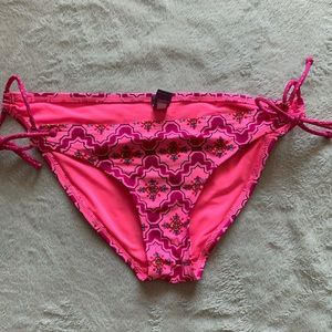 Aerie patterned side tie bikini bottoms